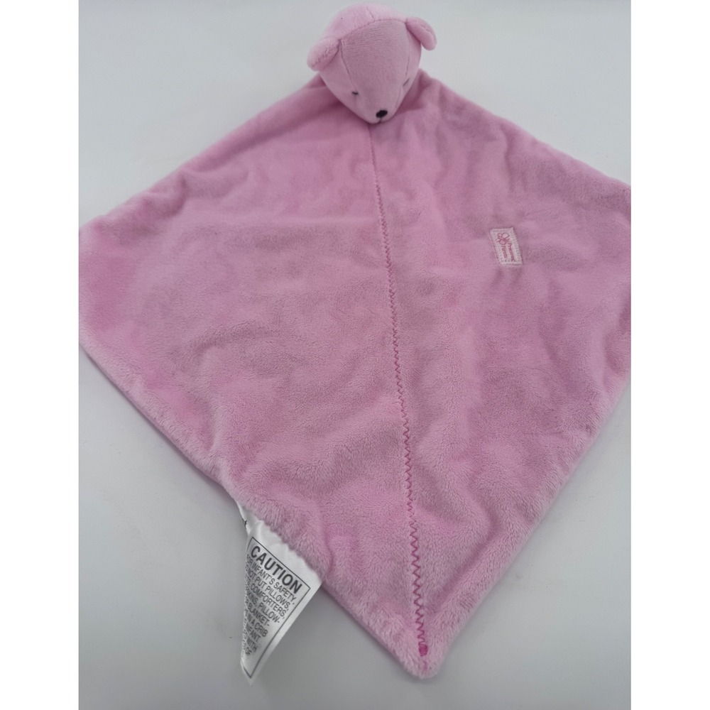 Just One Year Carter's Bear Lovey Baby Pink Precious Firsts Security Blanket